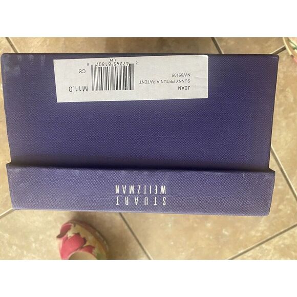 Stuart Weitzman 11 Jean Petunia Patent Leather High Wedge Sandals - Picture 7 of 7